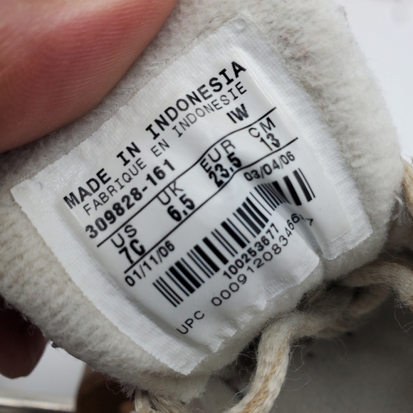 Nike Shoes Baby 7C Girl Gym Sneaker White Pink #309828-161 Vintage - Picture 3 of 12